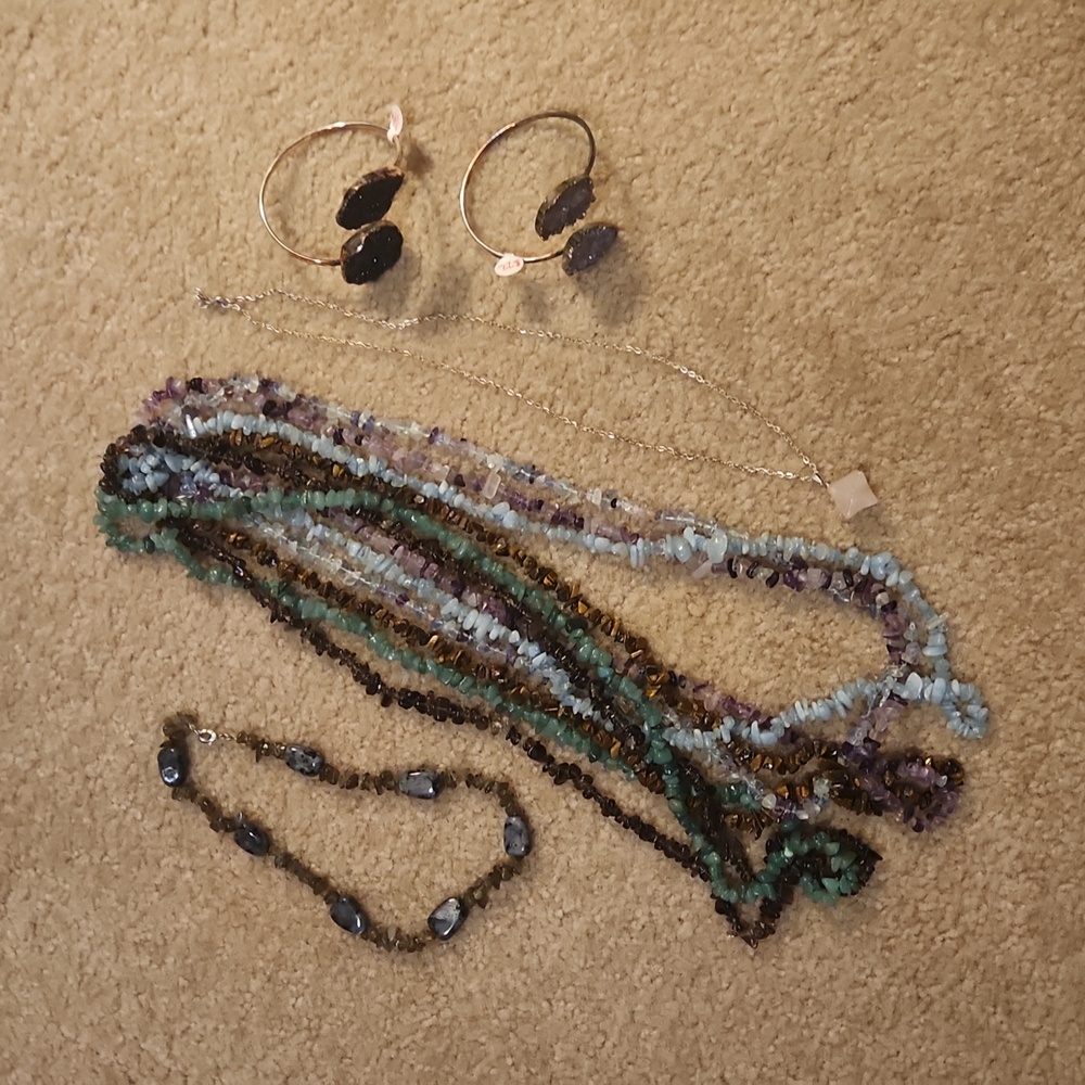 Assorted Crystal necklaces and bracelets